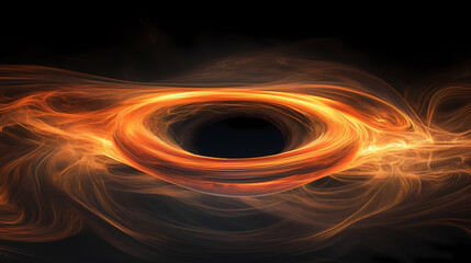 Wall Mural - a massive black hole at the center of the cosmic void. its core a deep impenetrable black. cosmic sp