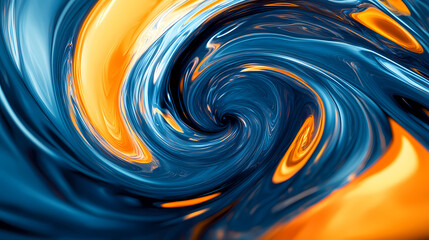 Wall Mural - captivating cosmic vortex swirling with vibrant blue and orange hues, depicting the mysterious beaut