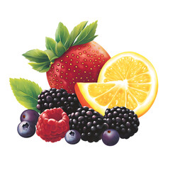 Wall Mural - a painting of a fruit