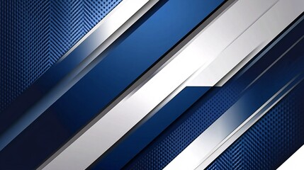 Aufkleber - dynamic blue and silver abstract background with layered geometric shapes.