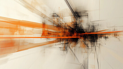 Aufkleber - Exploring the dynamic lines of artificial intelligence in abstract design. Generative AI