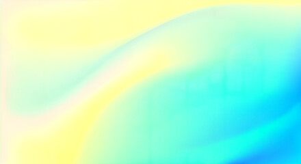 Poster - Yellow and turquoise gradient creating smooth and vibrant background, perfect for modern and abstract design projects