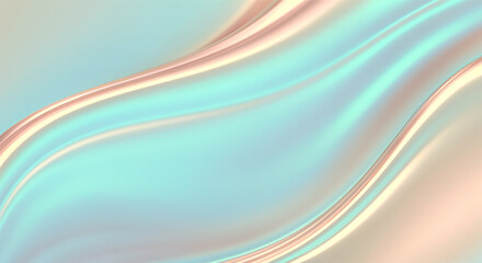 Poster - Soft pastel colors creating a flowing, abstract design, ideal for backgrounds and design projects