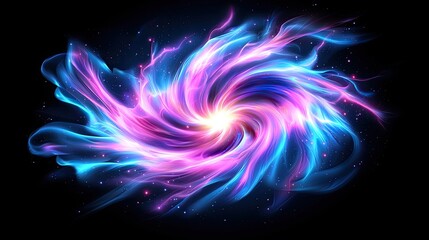 Poster - Cosmic energy swirl outer space digital art vibrant colors abstract concept imaginative viewpoint