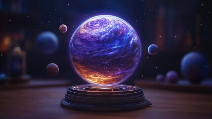 Poster - Cosmic event celestial sphere display digital art fantasy environment close-up view imagination