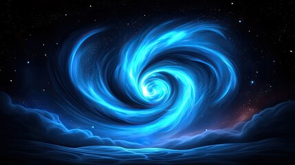 Poster - Galactic swirl phenomenon outer space digital art cosmic environment aerial view abstract concept