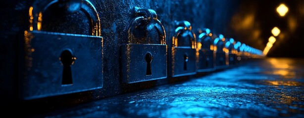 Poster - Cybersecurity and data protection in the business technology landscape encompassing privacy concepts