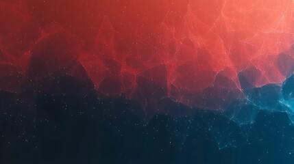 Poster - Complex network structure forming an abstract background with red and blue gradient colors