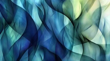 Poster - Abstract background with a dynamic wavy pattern in shades of blue and green, perfect for web design and other creative projects