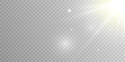 Wall Mural - пglow light effect. star burst with sparkles.sun.