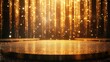© ArmStrong☠ - Abstract background gold light glitter show stage. Podium background.
