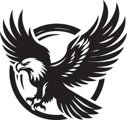 Eagle icon silhouette vector with white background