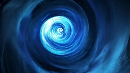 Poster - Dynamic blue vortex whirlwind creating an aweinspiring visual effect in a darkened atmosphere, Blue vortex whirlwind, a realistic and dynamic illustration