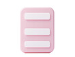 © Matej - Isolated Pink Rounded Menu Icon with White Buttons
