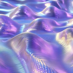 Poster - abstract background 3d shiny plastic waves with purple