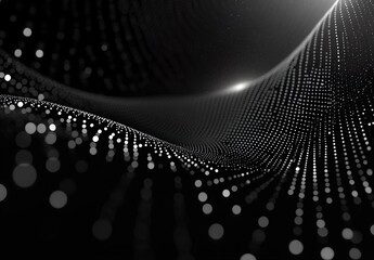 Poster - abstract digital background of points and lines