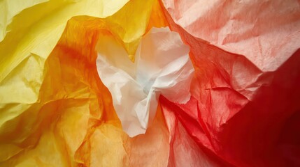 Poster - A close up of a red and yellow tissue with a white object in the middle. The tissue is inflamed and the white object is a foreign body