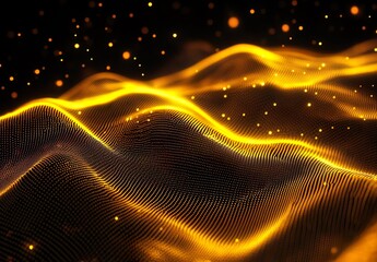Poster - abstract technology particles mesh background