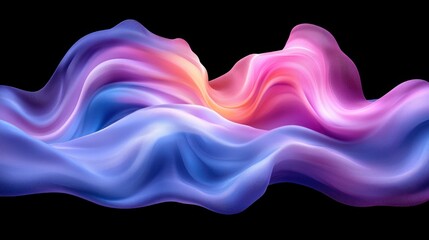 Wall Mural - Abstract colorful flowing liquid wave.