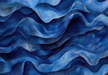 Poster - Abstract watercolor paint background dark blue gradient