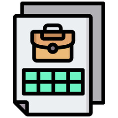 Poster - Spreadsheet Outline Color Icon