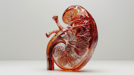 detailed of human kidney