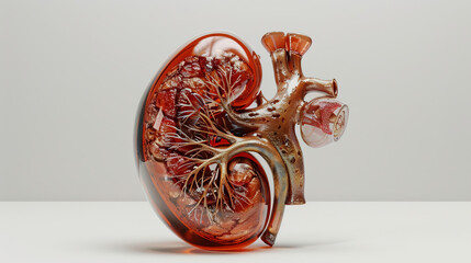 detailed of human kidney