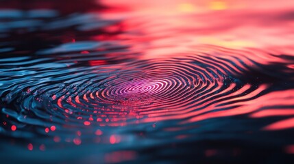 Wall Mural - Fingerprint on Water: A Surreal Abstract Photography