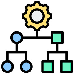 Wall Mural - Classification Outline Color Icon