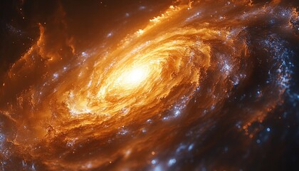 Wall Mural - spiral galaxy view from space vibrant colors stars cosmic dust