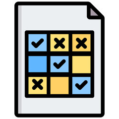Poster - Confusion Matrix Outline Color Icon
