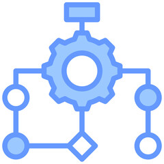 Poster - Algorithm Blue Icon