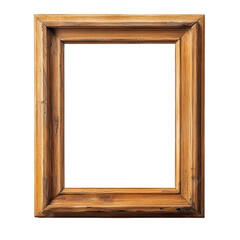 Wall Mural - simple. empty wooden picture frame with a rustic finish. designed to hold artwork or photographs its purpose is to enhance the display of images. adding an aesthetic touch to any setting