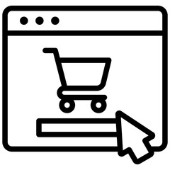Poster - E Commerce Outline Icon