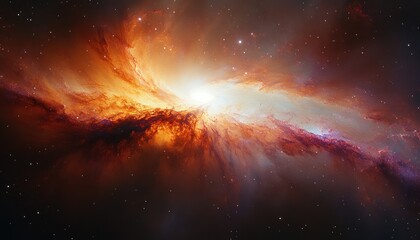 Wall Mural - stunning view of a spiral galaxy in space with stars and nebula