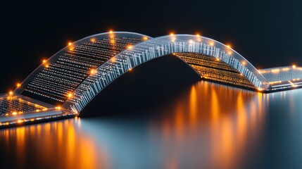 Digital Bridge: Illuminated Pathway of Data and Connection