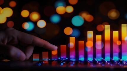 Poster - Financial Growth and Success Bokeh Lights Background