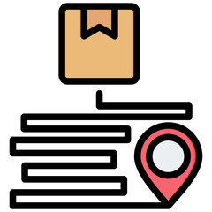 Sticker - Logistic Outline Color Icon