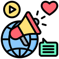Poster - Marketing Outline Color Icon