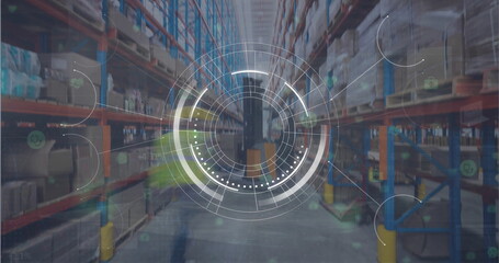 Poster - Image of scope and data processing over warehouse