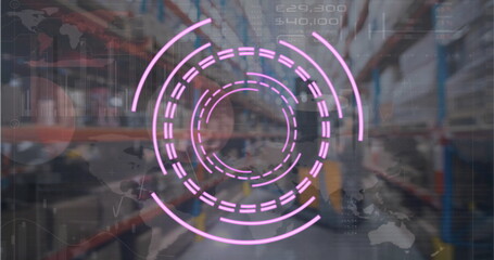 Poster - Image of scope and data processing over warehouse