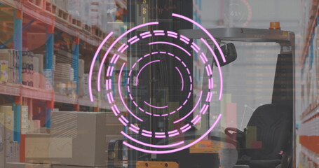 Poster - Image of scope and data processing over warehouse