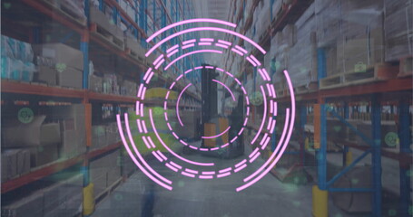 Poster - Image of scope and data processing over warehouse