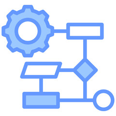 Poster - Algorithm Blue Icon