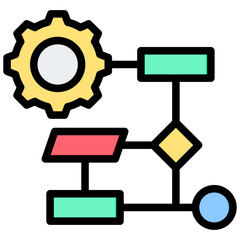 Poster - Algorithm Outline Color Icon