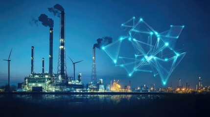 Poster - A futuristic generator concept glowing with renewable energy patterns.