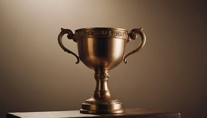 a 3rd place bronze trophy on a table