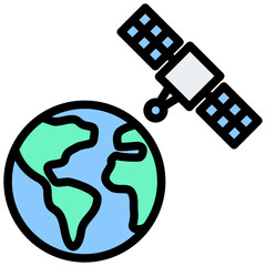 Poster - Remote Sensing Outline Color Icon