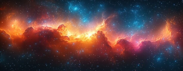 Wall Mural - stunning spiral galaxy view from space with vibrant colors and cosmic light