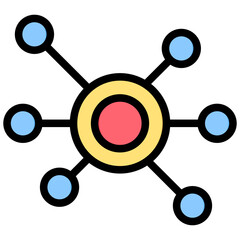 Poster - Network Outline Color Icon